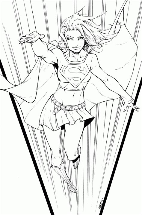 Supergirl Dc Super Hero Girls Coloring Page Free Printable Coloring