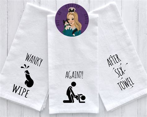 After Sex Towels Wanky Wipes Cum Towel Set Of 3 Etsy