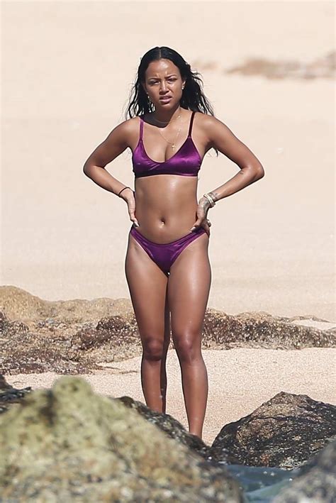 Karrueche Tran Wears A Purple Bikini As She Hits The Beach In Cabo Mexico