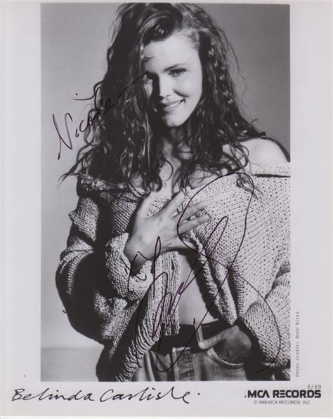Autograph Collctor Of Oz Belinda Carlisle