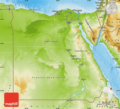 Physical Map Of Egypt