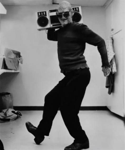 Robert Englund As Freddy Krueger Rocking Out With His Ghetto Blaster