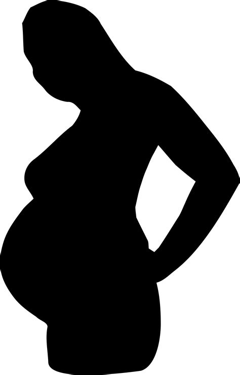 pregnant woman silhouette clipart best