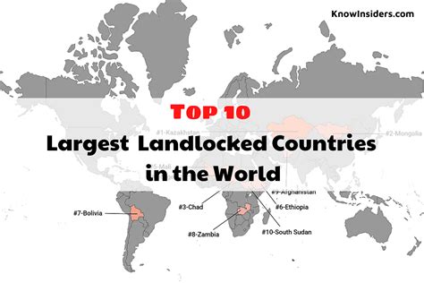 Top Largest Landlocked Countries In The World By Land Area