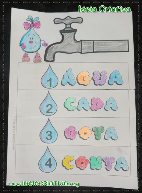 A educação lúdica sempre esteve presente em todas as épocas entre os povos e estudiosos, sendo de grande importância no desenvolvimento do ser humano na educação infantil e na sociedade. Notícias Ponto Com : Atividade Dia da Água Livrinho Conta ...