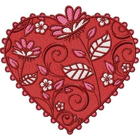 Valentines Hearts Collection 05 Machine Embroidery Design Machine