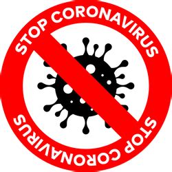 Stop Coronavirus Red Prohibit Sticker