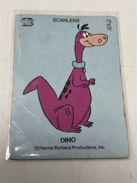 Vintage Scanlens Card Dino Flintstones Hanna Barbera Cartoon Comic 6
