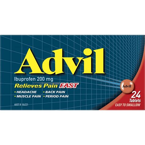 Advil Tablets Mg Ibuprofen Pain Fever Relief Pack Woolworths