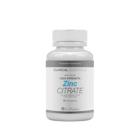 Biopractica Clinical Essentials Zinc Citrate 60c Australian Vitamins
