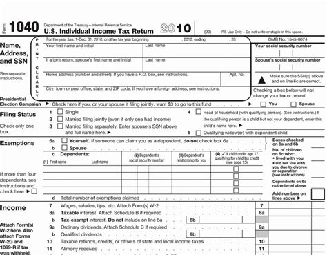 1040ez Tax Form Universal Network