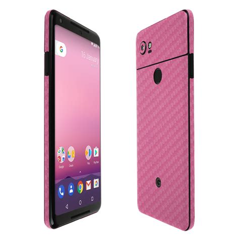 Google pixel 2 android smartphone. Google Pixel 2 XL TechSkin Pink Carbon Fiber Skin