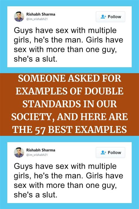 Someone Asked For Examples Of Double Standards In Our Society And Here