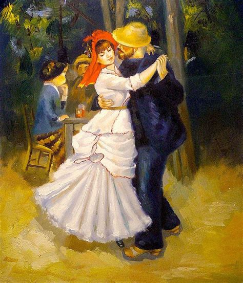 The Famous Painting Dance At Bougival By Pierre Auguste Renoir