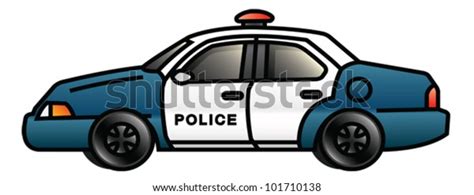 Illustration Cartoon Police Car Vector Stock Vector