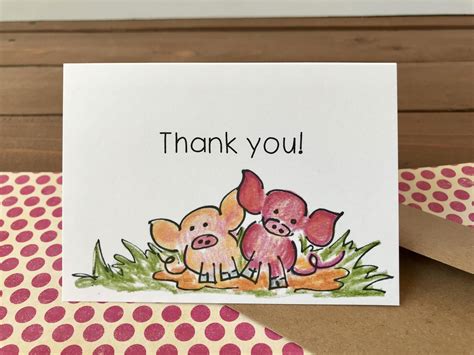 Pig Cards Choose Your Message Boxed Set Of 8 Personalized Note