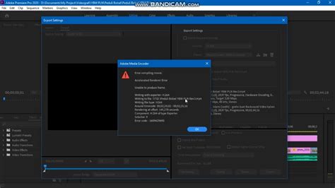 Cara Mengatasi Error Compiling Movie Di Adobe Premiere Pro 2020 Youtube