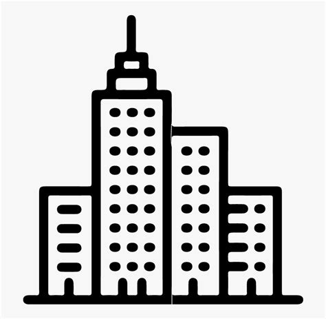 Simple Outline Of City Building Free Transparent Clipart Clipartkey