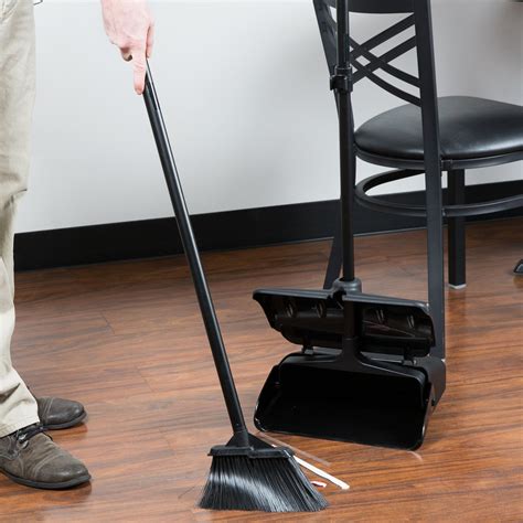 7 12 Angled Lobby Broom With 33 Handle And Dust Pan