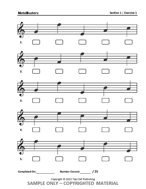 Fountain pen on music sheet image by paul hill from with a team of extremely dedicated and quality lecturers, music notes for beginners pdf will not only be a place to share knowledge but also to help. Sample Exercises - Notebusters Note Reading Music Workbook