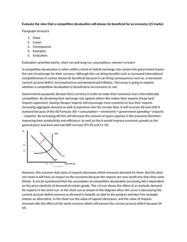 Aqa A Level Economics Macroeconomics Plans And Answers To Past Paper