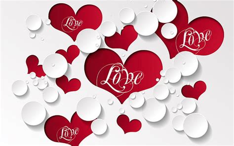 Hd Wallpaper Two Red Love Hearts Romantic Wallpaper Flare