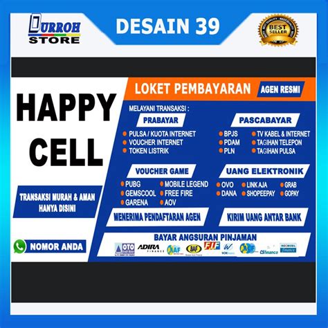 Jual Spanduk Banner Konter Cell Celluler Desain 39 Shopee Indonesia