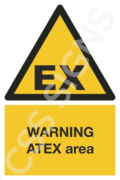 Warning Atex Area Sign Sign Shop Ireland Css Signs