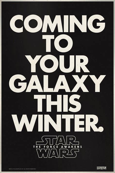 Star Wars Episode Vii The Force Awakens 2015 Poster 1 Trailer