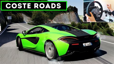 Drifting Mclaren 570s On Coste Road Assetto Corsa Gameplay Steering