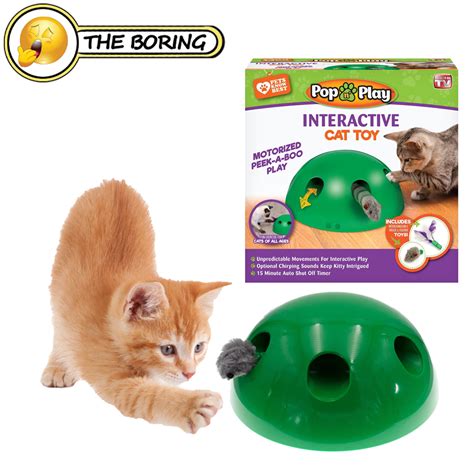 Pop N Play Automatic Pop Up Peekaboo Interactive Motion Cat Play Toy