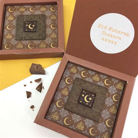 Indulge in the love selection box or the selection box, perfect to end your iftar and. Chocolate Eid Gift Box With Personalised Message By ...