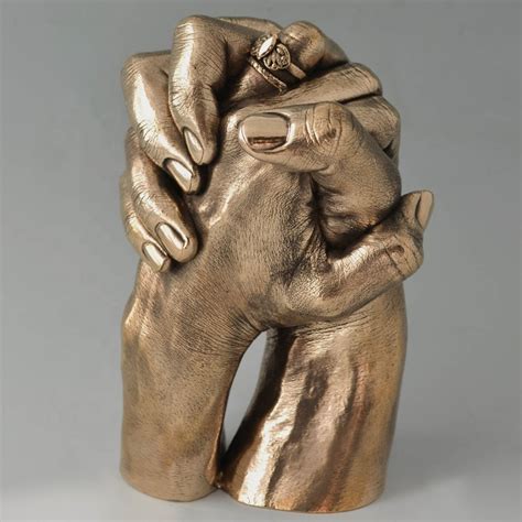 Lifelike Crossed Hands Brass Sculpture For Office Decor Buy Brass