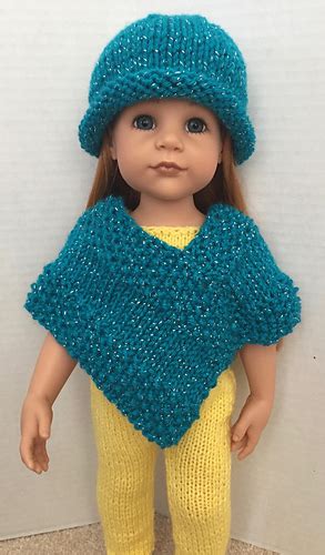 Ravelry Cute Poncho For The 18 Doll Pattern By Janice Helge