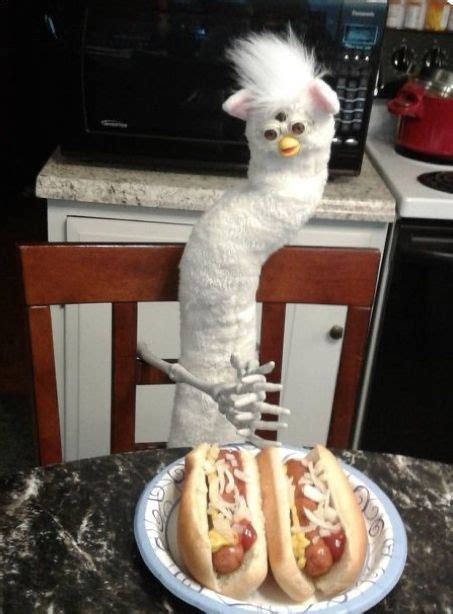 Anyone Want Some Hot Dogs Cursed Images Weird Images Long Furby