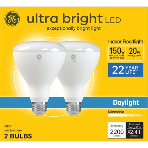 Ge Ultra Bright Led Light Bulbs 150 Watt Daylight Br30 Floodlights