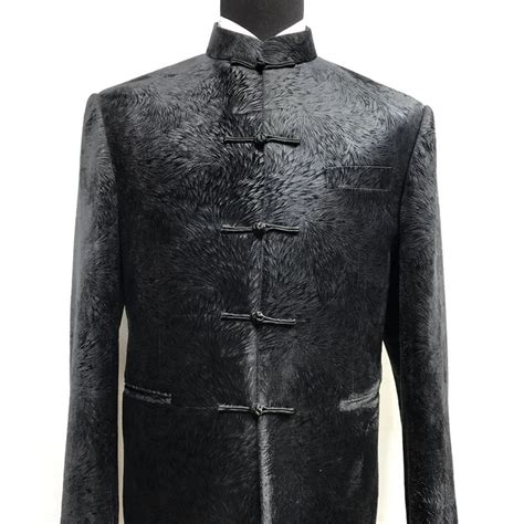 Tailor Made Chinese Style Suit Mao Style Chinese Style Stand Collar Men