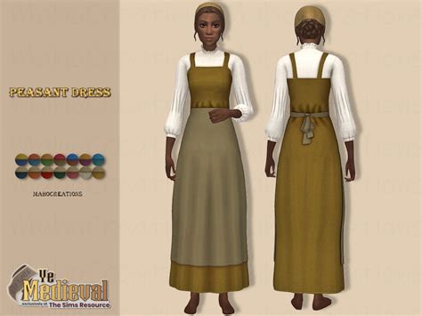 The Sims Resource Ye Medieval Peasant Dress