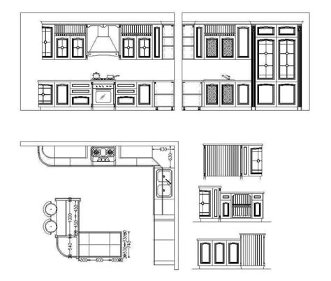 Various Kitchen Cabinet Autocad Blocks And Elevation V2 All Kinds Of