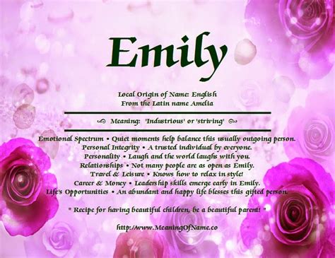 Emily Meaning Of Name