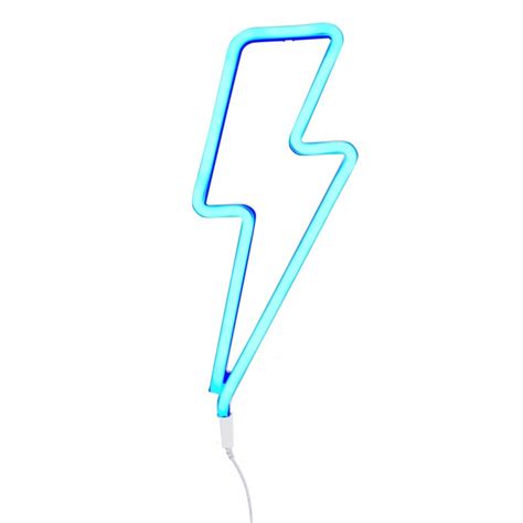 Blue Lightning Bolt Neon Style Light A Little Lovely