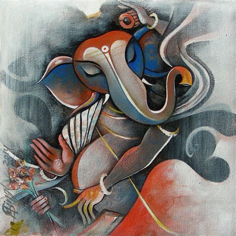 Gallery Of Indian Contemporary Art Ganesha Art Ganesha Paintings