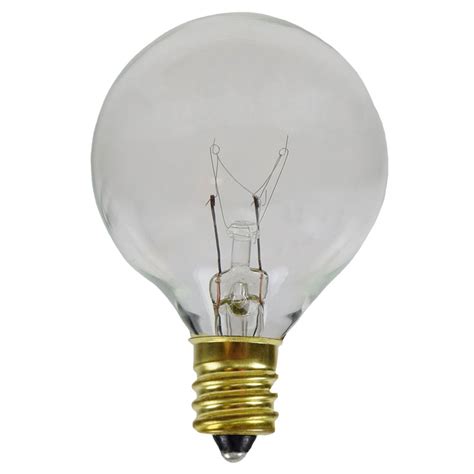 7w Clear C7 G50 Globe Light Bulbs Candelabra Base 25 Pack