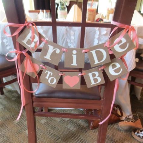 Bridal Shower Decoration Banner Bride To Be Chair Sign Bride To Be