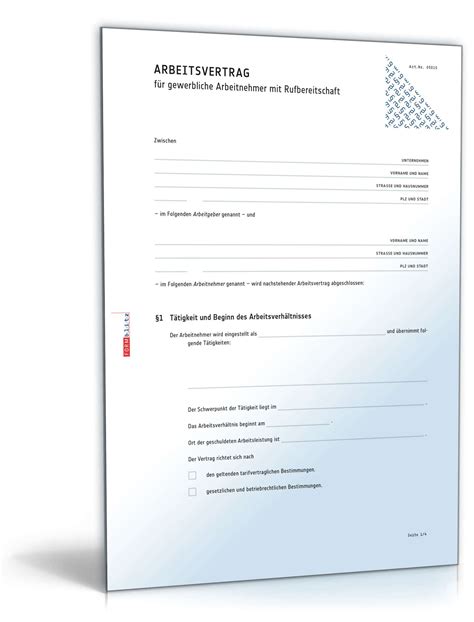Viele anfragen und sachverhalte rund um ihr beitragskonto können sie bequem und einfach online bearbeiten. Arbeitsvertrag Rufbereitschaft | Muster zum Download