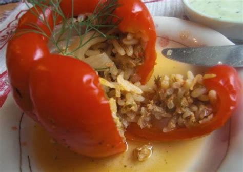 Authentic Turkish Dolma Rice Stuffed Peppers Recipe By Cookpad Japan