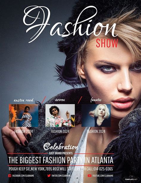 Modern Fashion Show Flyer Template In Psd Word Illustrator Publisher