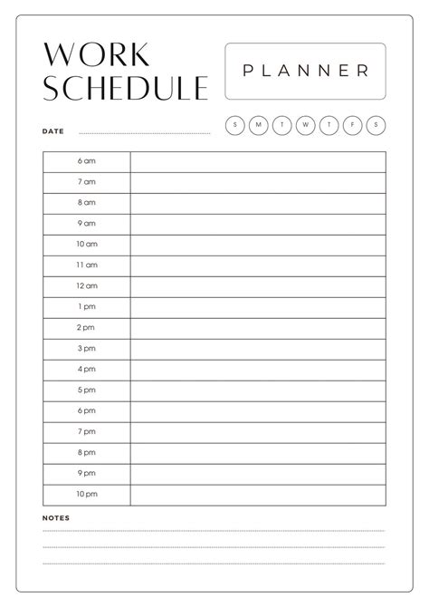 Page 9 Free Custom Printable Work Schedule Planner Templates Canva