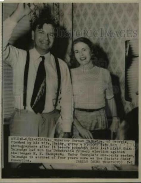 1950 Press Photo Herman Talmadge Wife Betty During Election Atlanta