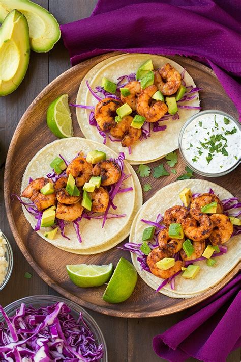 Chipotle Shrimp Tacos With Cilantro Lime Crema Cooking Classy